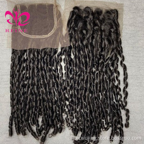 REINE  Hair 12A Grade Virgin Brazilian Cuticle Aligned Pixie Curl Double Drawn Hair Extensions Vietnam hair